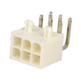 Conector cablu-placă soclu tată 4,2mm PIN 6 THT clichet pentru PCB - Componentă electronică de înaltă calitate | Electronic-mag.ro | Componente Electronice
