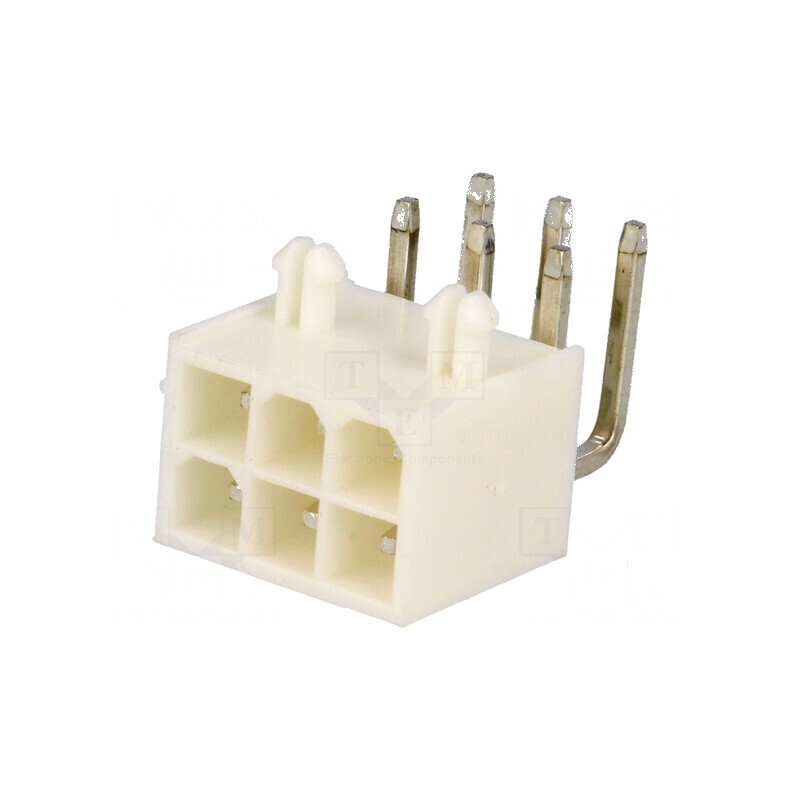 Conector cablu-placă soclu tată 4,2mm PIN 6 THT clichet pentru PCB - Componentă electronică de înaltă calitate | Electronic-mag.ro | Componente Electronice