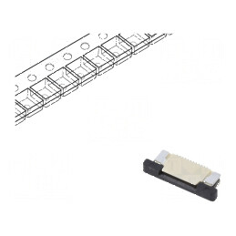 Conector FFC/FPC 12 PIN ZIF SMT 50V, contacte superioare F32Q | Electronic-mag.ro | Componente Electronice