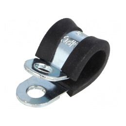 Clipsuri Øbuclă din oţel, 12mm, lățime 15mm, cu protecţie din EPDM | Electronic-mag.ro | Componente Electronice