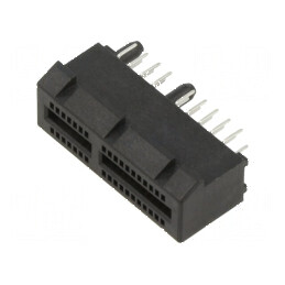Conector THT pentru carduri drept cu PCB, Gold Flash, 1mm | Electronic-mag.ro | Componente Electronice
