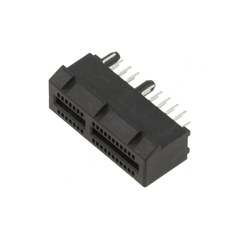 Conector THT pentru carduri drept cu PCB, Gold Flash, 1mm | Electronic-mag.ro | Componente Electronice