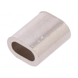 Inel de prindere din cupru pentru cabluri Ø3mm, L: 11mm, finisaj nichel | Electronic-mag.ro | Componente Electronice