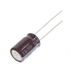 Condensator Electrolitic Low ESR THT 3,3uF 315VDC Ø10x16mm - Componentă Electronică de Înaltă Performanță | Electronic-mag.ro | Componente Electronice
