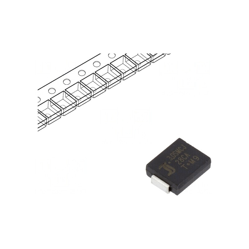 Diodă TVS Bidirecțională 3kW 31,1-34,5V 66A ±5% SMC - Protecție Supremă pentru Circuitele Electrnice | Electronic-mag.ro | Componente Electronice