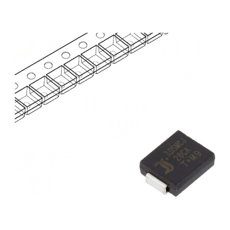 Diodă TVS Bidirecțională 3kW 31,1-34,5V 66A ±5% SMC - Protecție Supremă pentru Circuitele Electrnice | Electronic-mag.ro | Componente Electronice