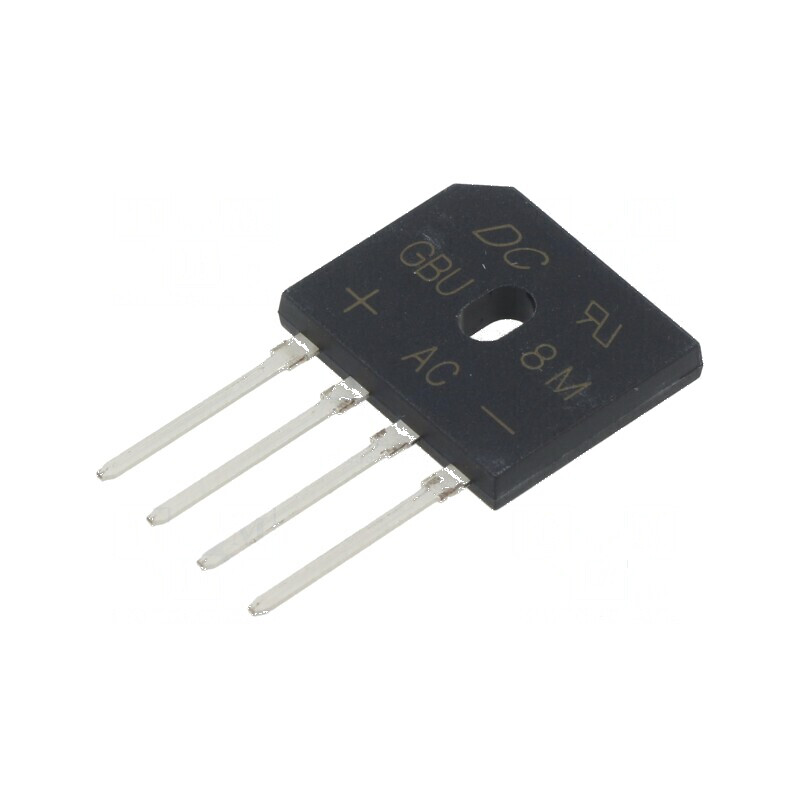 Punte redresoare monofazată Urmax 1kV, curent maxim 8A, curent de scurtcircuit 200A, model plată | Electronic-mag.ro | Componente Electronice Punte redresoare monofazată Urmax 1kV, curent maxim 8A, curent de scurtcircuit 200A, model plată | Electronic-mag.ro | Componente Electronice