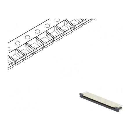 Conector FFC/FPC Orizontal 24 PIN ZIF SMT, Cositorit, Rezistență 30mΩ | Electronic-mag.ro | Componente Electronice