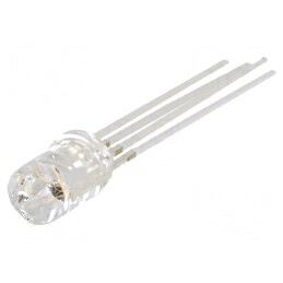 LED 5mm RGB Convex cu Unghi de 30° - Interval de Temperatură: -30 până la 85°C, Set de 4 bucăți | Electronic-mag.ro | Componente Electronice