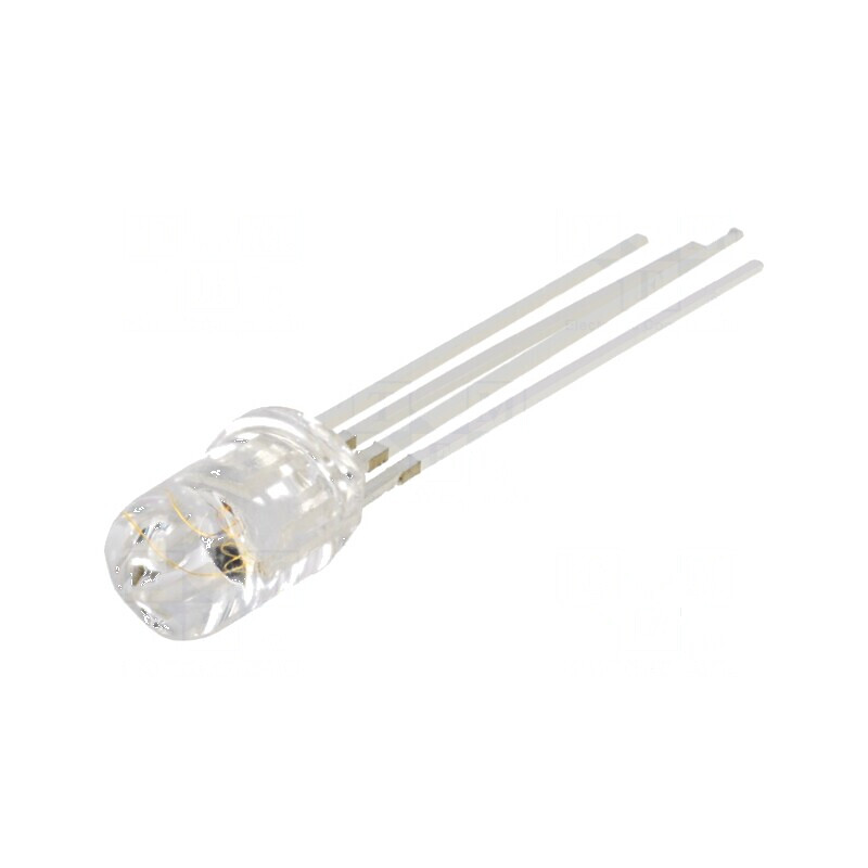 LED 5mm RGB Convex cu Unghi de 30° - Interval de Temperatură: -30 până la 85°C, Set de 4 bucăți | Electronic-mag.ro | Componente Electronice