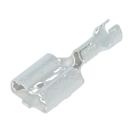Terminal plat 6,3mm 0,8mm mamă pentru cablu 0,5÷1,5mm² - crimpat | Electronic-mag.ro | Componente Electronice