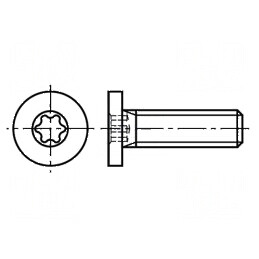 Şurub M6x10 cu cap rotund Torx® TX20 din oțel inoxidabil A2 - Expert în fixare | Electronic-mag.ro | Componente Electronice