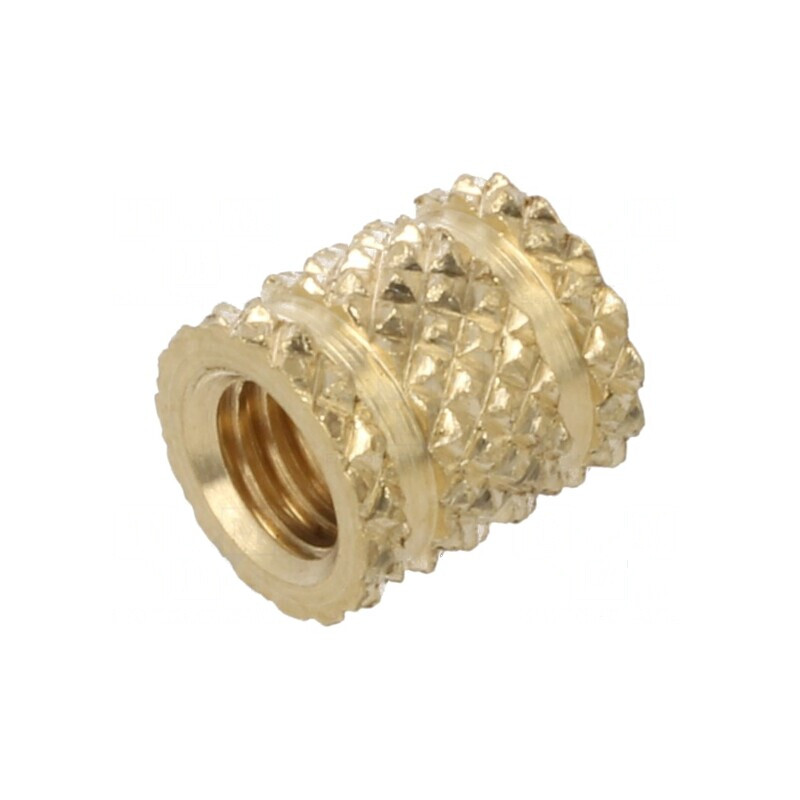 Adaos filetat din alamă M6 BN 37868, lungime 9,92mm, pentru aplicații pe plastic | Electronic-mag.ro | Componente Electronice Adaos filetat din alamă M6 BN 37868, lungime 9,92mm, pentru aplicații pe plastic | Electronic-mag.ro | Componente Electronice