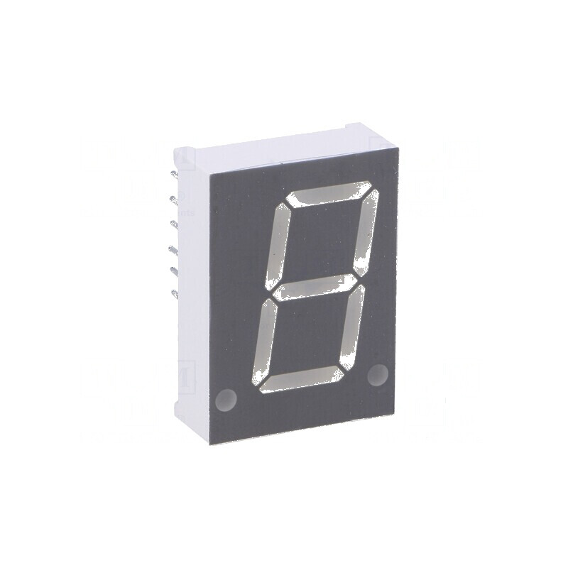 Afișaj LED cu 7 segmente, 20,4mm, 0,8 Nr. car: 1, roșie, 3,2÷4mcd | Electronic-mag.ro | Componente Electronice