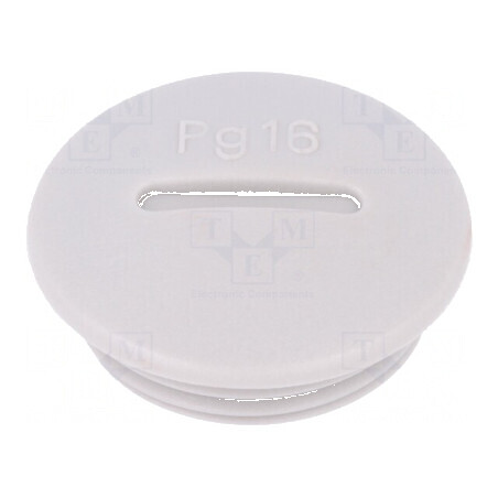 Capac de protecție PG16 IP54 din poliamidă gri deschis, 6mm - accesorii pentru cabluri | Electronic-mag.ro | Componente Electronice
