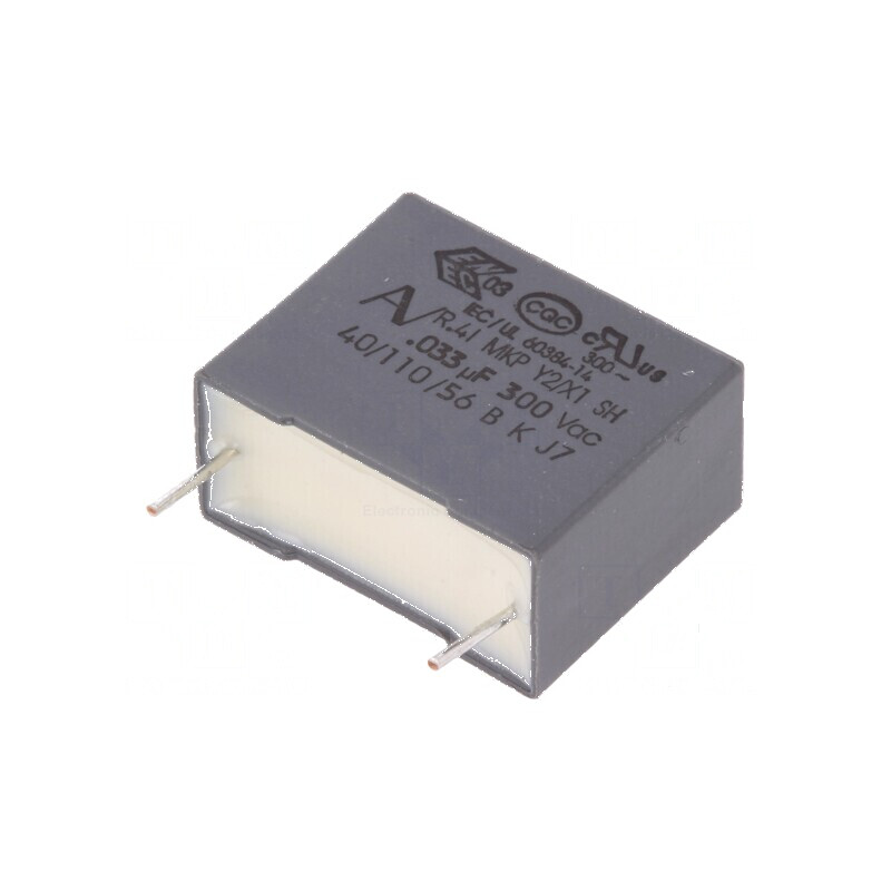 Condensator polipropilenă Y2 R41 33nF 18x7,5x13,5mm THT - Componentă electronică de calitate superioară | Electronic-mag.ro | Componente Electronice Condensator polipropilenă Y2 R41 33nF 18x7,5x13,5mm THT - Componentă electronică de calitate superioară | Electronic-mag.ro | Componente Electronice