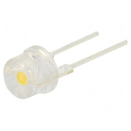 LED 8mm Alb Cald 100° Convex cu Număr Termic 2 - Iluminare Eficientă | Electronic-mag.ro | Componente Electronice