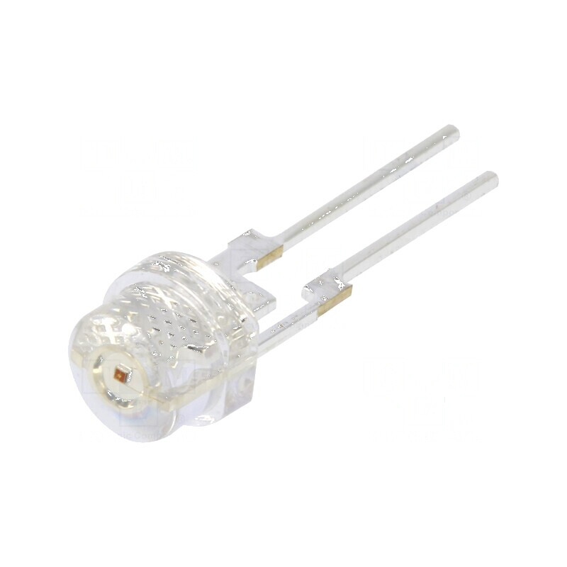 LED 4,8mm Roșie 8400-10000 mcd, 18-20 lm, Unghi de Emisie 140°, Raster 2,5mm THT | Electronic-mag.ro | Componente Electronice