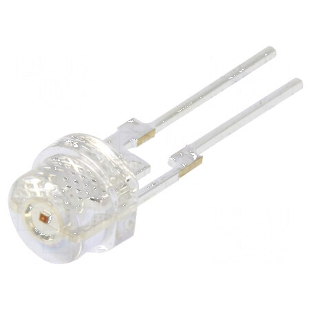LED 4,8mm Roșie 8400-10000 mcd, 18-20 lm, Unghi de Emisie 140°, Raster 2,5mm THT | Electronic-mag.ro | Componente Electronice