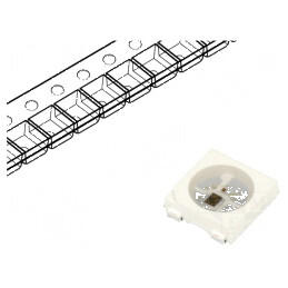 "LED SMD 5050 Programabil PLCC4 RGB 5x5x1,5mm cu Unghi de Vedere de 120° - Interval de Temperaturi -25 până la 80°C" | Electronic-mag.ro | Componente Electronice