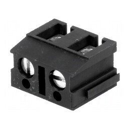 Regletă de conexiuni pentru PCB în unghi de 90°, 7,5mm, 2 piste, 24A | Electronic-mag.ro | Componente Electronice