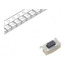 Microîntrerupător TACT SPST Pozitiv 2, 0,05A/12VDC SMD fără 1,27N - Comutator Compact pentru Circuit Electric | Electronic-mag.ro | Componente Electronice