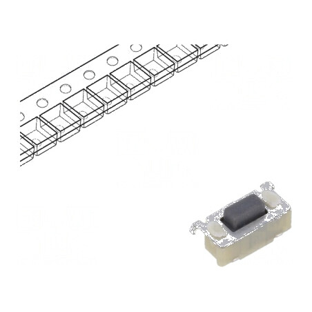 Microîntrerupător TACT SPST Pozitiv 2, 0,05A/12VDC SMD fără 1,27N - Comutator Compact pentru Circuit Electric | Electronic-mag.ro | Componente Electronice