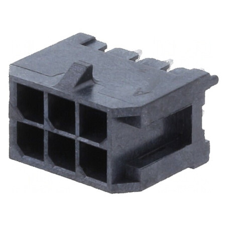 Conector Minitek® Pwr 3.0 3mm - Cablu la Placă Soclu Tată cu 6 PIN-uri | Electronic-mag.ro | Componente Electronice