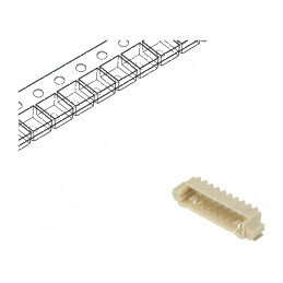 Conector cablu-placă soclu tată 1,25mm PIN 9 SMT 125V 1A pentru aplicații electrice | Electronic-mag.ro | Componente Electronice