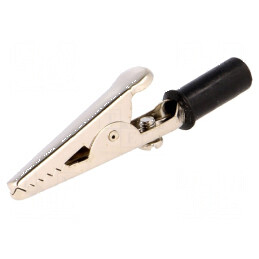 Bornă crocodil neagră pentru prindere maximă 14mm - Accesorii electrice  | Electronic-mag.ro | Componente Electronice