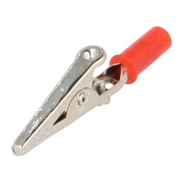 Bornă crocodil roșie pentru prindere maximă 14mm - Conexiune electrică profesională | Electronic-mag.ro | Componente Electronice
