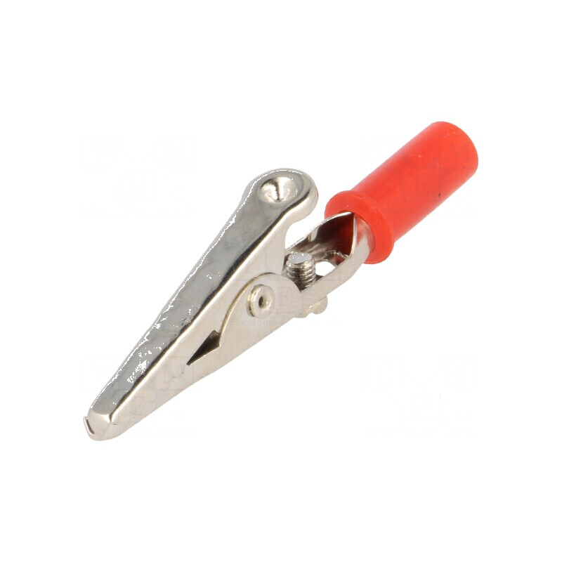 Bornă crocodil roșie pentru prindere maximă 14mm - Conexiune electrică profesională | Electronic-mag.ro | Componente Electronice