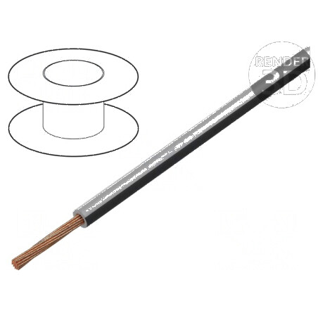 Cablu FLRY-B 1x0,75mm² litat Cu PVC gri-negru 60V, 100m - Cablu electric pentru utilizare industrială | Electronic-mag.ro | Componente Electronice