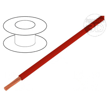 Cablu electric H05V-K litat 1mm² PVC roșu 300V/500V, 500m, Clasa 5 | Electronic-mag.ro | Componente Electronice