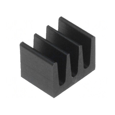 Radiator extrudat negru 5mm L, 6,3mm W, 4,8mm H, 123K/W | Electronic-mag.ro | Componente Electronice