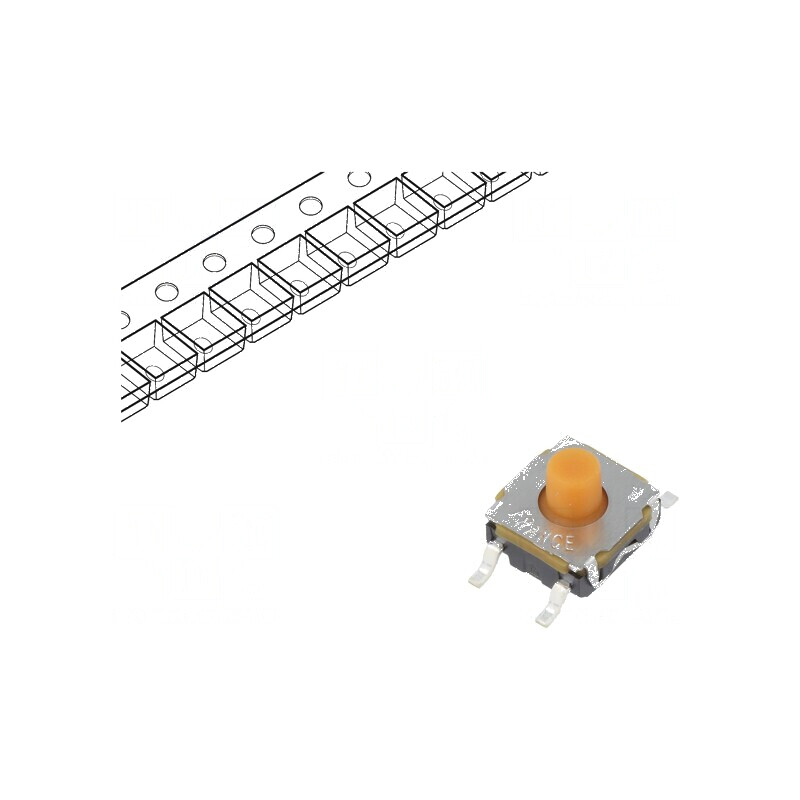 Microîntrerupător TACT SPST-NO 0,05A/32VDC SMT - Pozitie 2, Fara Contact | Electronic-mag.ro | Componente Electronice