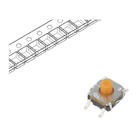 Microîntrerupător TACT SPST-NO 0,05A/32VDC SMT - Pozitie 2, Fara Contact | Electronic-mag.ro | Componente Electronice