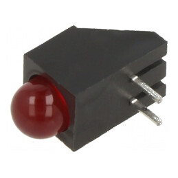 LED 4,75mm în Carcasă - Diode Roșie 20mA, 60° - Tensiune 2÷2,5V, 40mcd | Electronic-mag.ro | Componente Electronice
