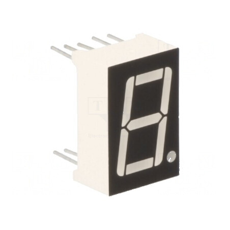 Afișaj LED cu 7 segmente, 14,2mm, 0,56", Nr. car: 1, roșie, 100 mcd | Electronic-mag.ro | Componente Electronice