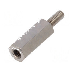 Piuliță Distanțieră Filetată 15mm M3 Intern și M3 Extern - Accesorii pentru Montaj Industrial | Electronic-mag.ro | Componente Electronice