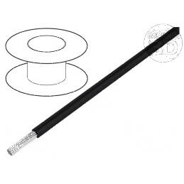 Cablu litat 22AWG PVC Negru 300V Clasa 5 1x22AWG - Conexiune Profesională | Electronic-mag.ro | Componente Electronice