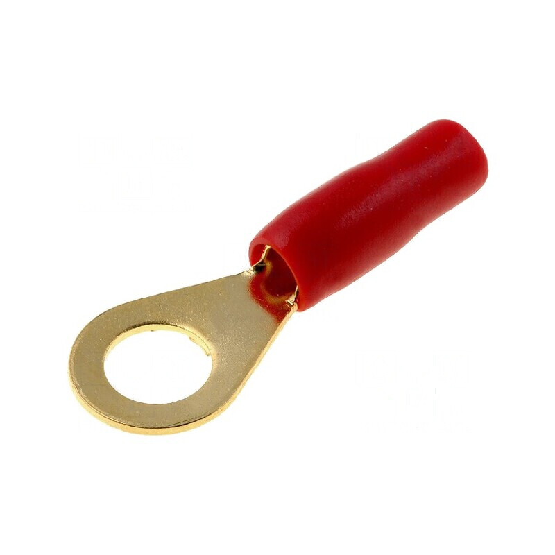 Terminal inelar M8 6mm² aurit, izolatie roșie - Conector electric profesional | Electronic-mag.ro | Componente Electronice Terminal inelar M8 6mm² aurit, izolatie roșie - Conector electric profesional | Electronic-mag.ro | Componente Electronice