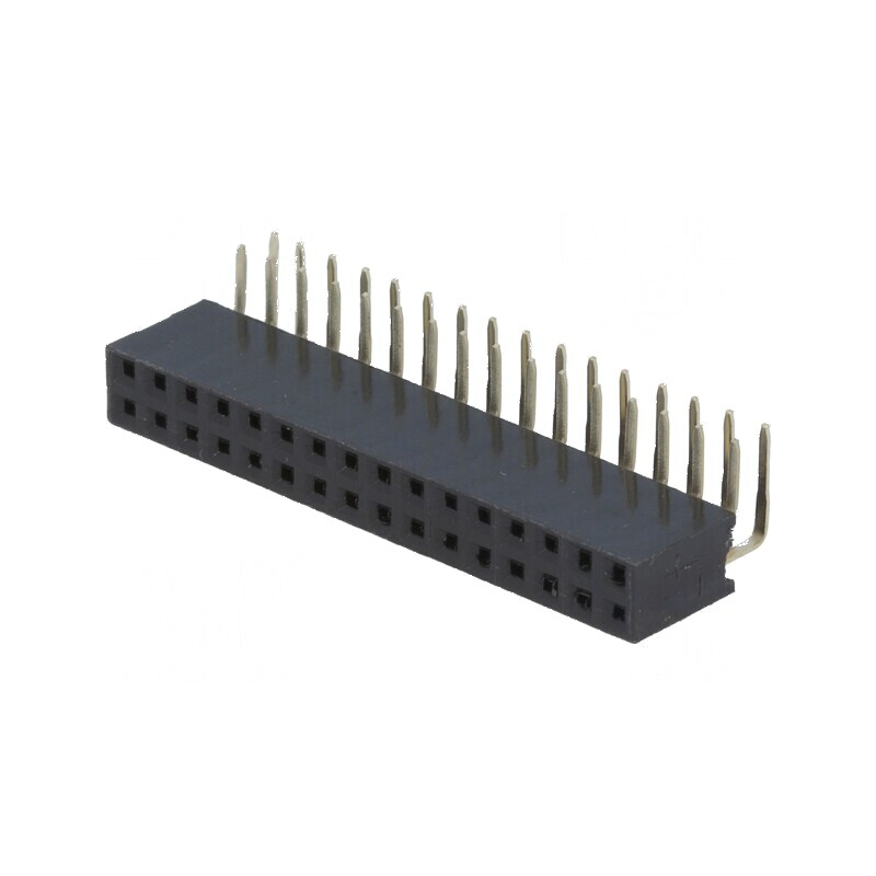 Conector şiruri pini soclu mamă 32 pini unghi 90° 2,54mm | Electronic-mag.ro | Componente Electronice Conector şiruri pini soclu mamă 32 pini unghi 90° 2,54mm | Electronic-mag.ro | Componente Electronice