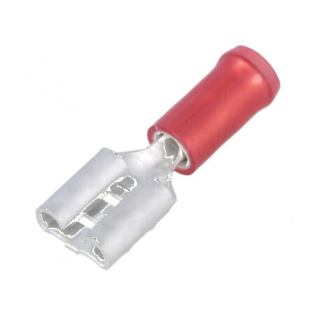 Terminal plat 6,3mm mamă crimpat 0,3÷1,5mm2 pe cablu | Electronic-mag.ro | Componente Electronice