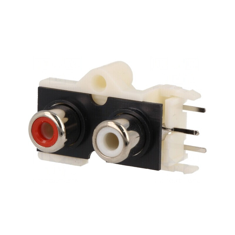Conector RCA soclu mamă unghi 90° THT cu 2 nivele | Electronic-mag.ro | Componente Electronice Conector RCA soclu mamă unghi 90° THT cu 2 nivele | Electronic-mag.ro | Componente Electronice