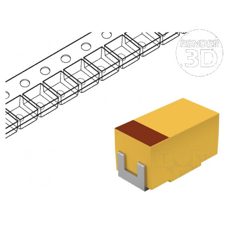 Condensator tantal-polimer low ESR 100uF 4VDC A 1206 TCJ SMD pentru aplicații electronice | Electronic-mag.ro | Componente Electronice
