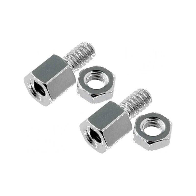 Set de șuruburi D-Sub UNC 4-40 cu cheie de 4,75mm și lungimea filetului de 5,2mm | Electronic-mag.ro | Componente Electronice