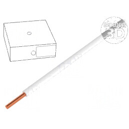 Cablu electric H05V-U 0,5mm² cu sârmă de cupru, PVC alb, 300V/500V, 100m, CPR Eca | Electronic-mag.ro | Componente Electronice