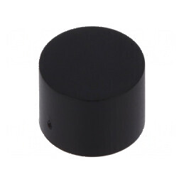 Tastă cu împingere rotundă 7mm, 25-70°C, neagră, Ø9,5mm | Electronic-mag.ro | Componente Electronice