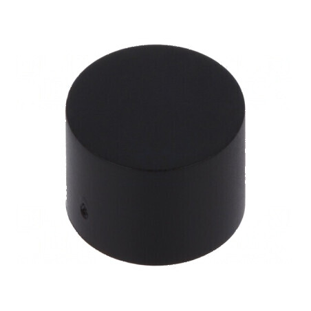 Tastă cu împingere rotundă 7mm, 25-70°C, neagră, Ø9,5mm | Electronic-mag.ro | Componente Electronice